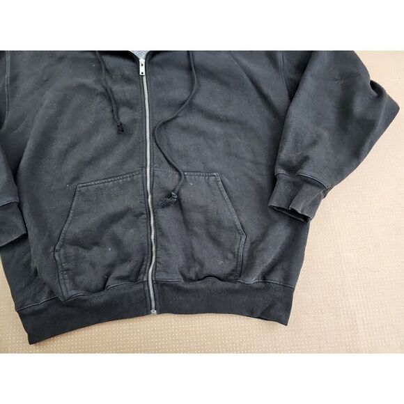 Brandy Melville Sweater Womens One Size Gray Solid Oversized Hoodie Full Zip - Picture 4 of 11